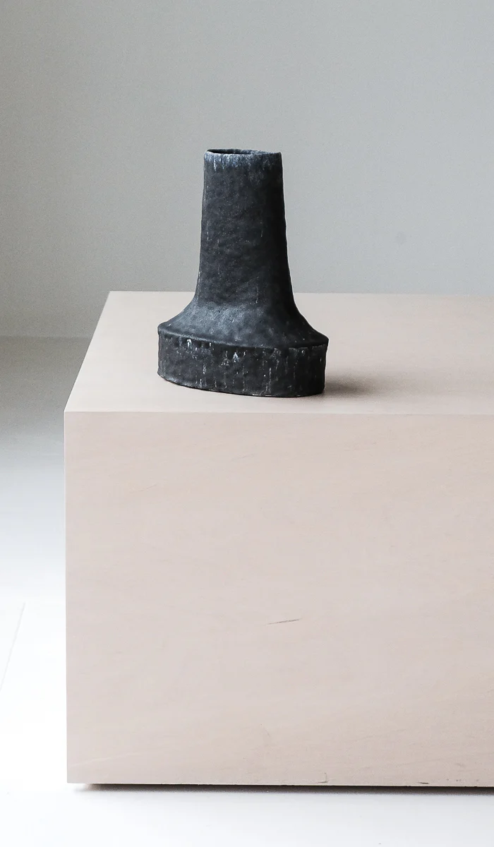 Giselle Hicks Speckled Black Oval Swoop Vessel - Image 8