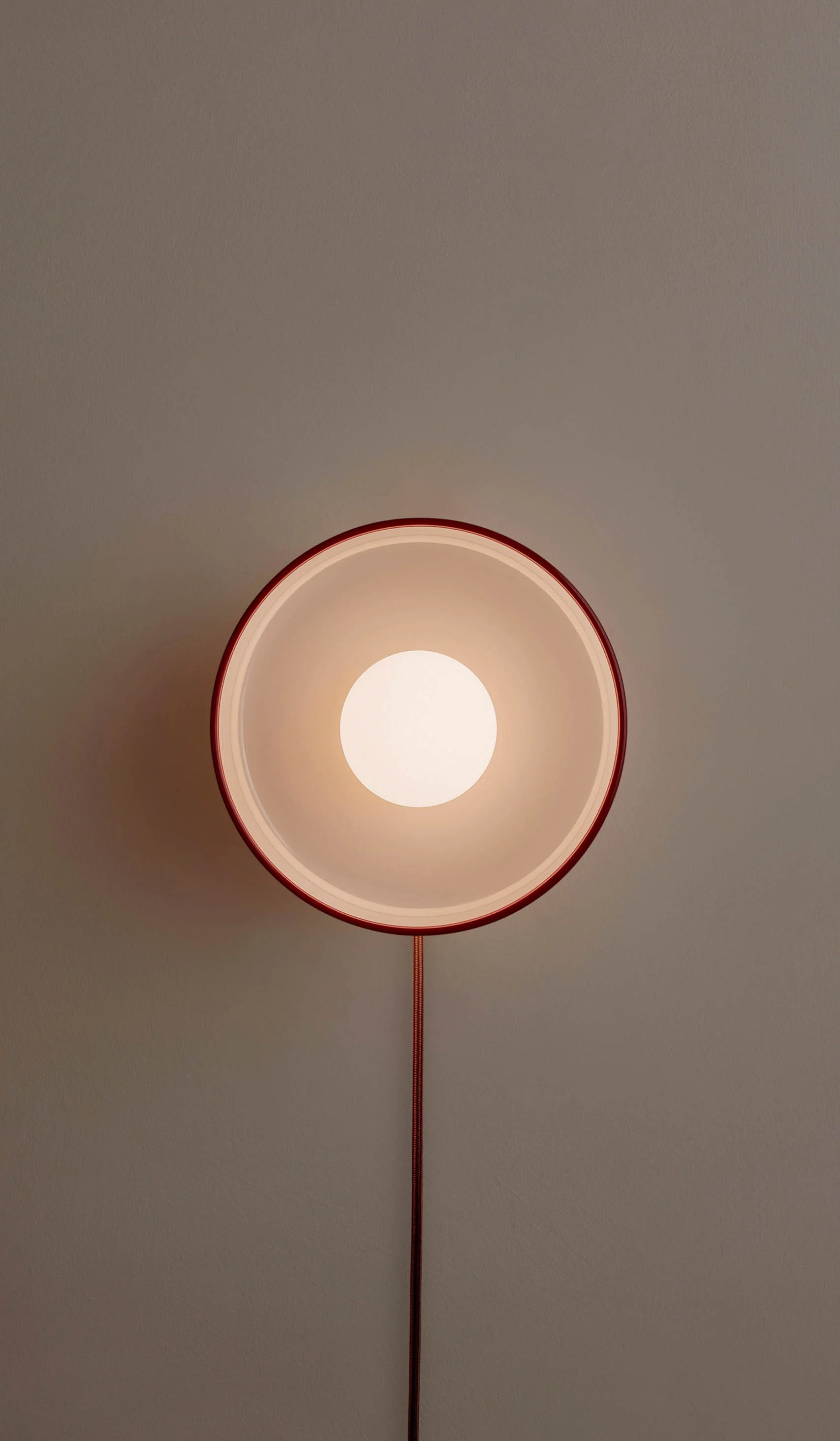In Common With Opaline Glass Disc Surface Mount with Red Rim - Image 13