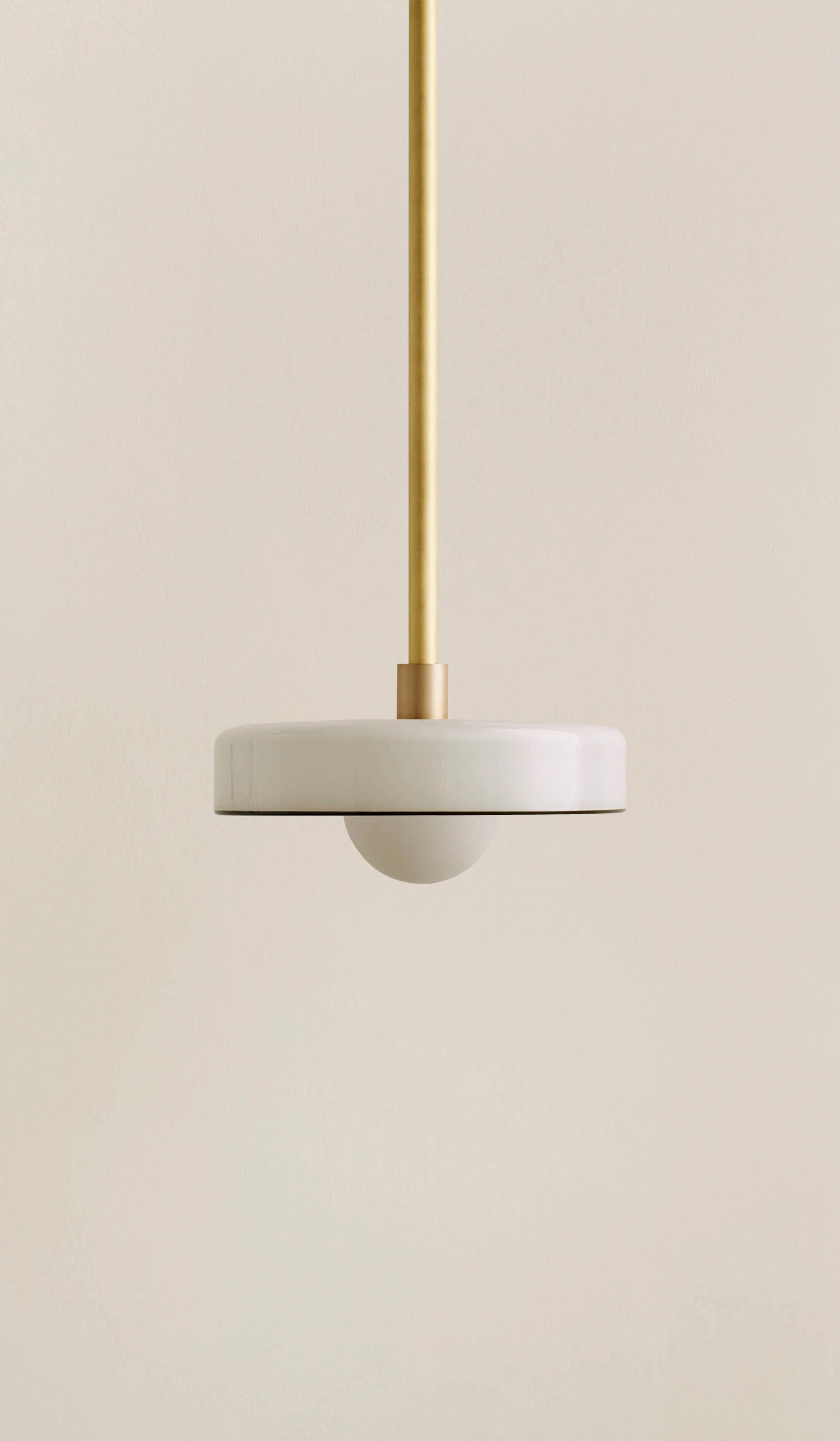 In Common With Opaline Glass Disc Pendant with Pistachio Rim - Image 13