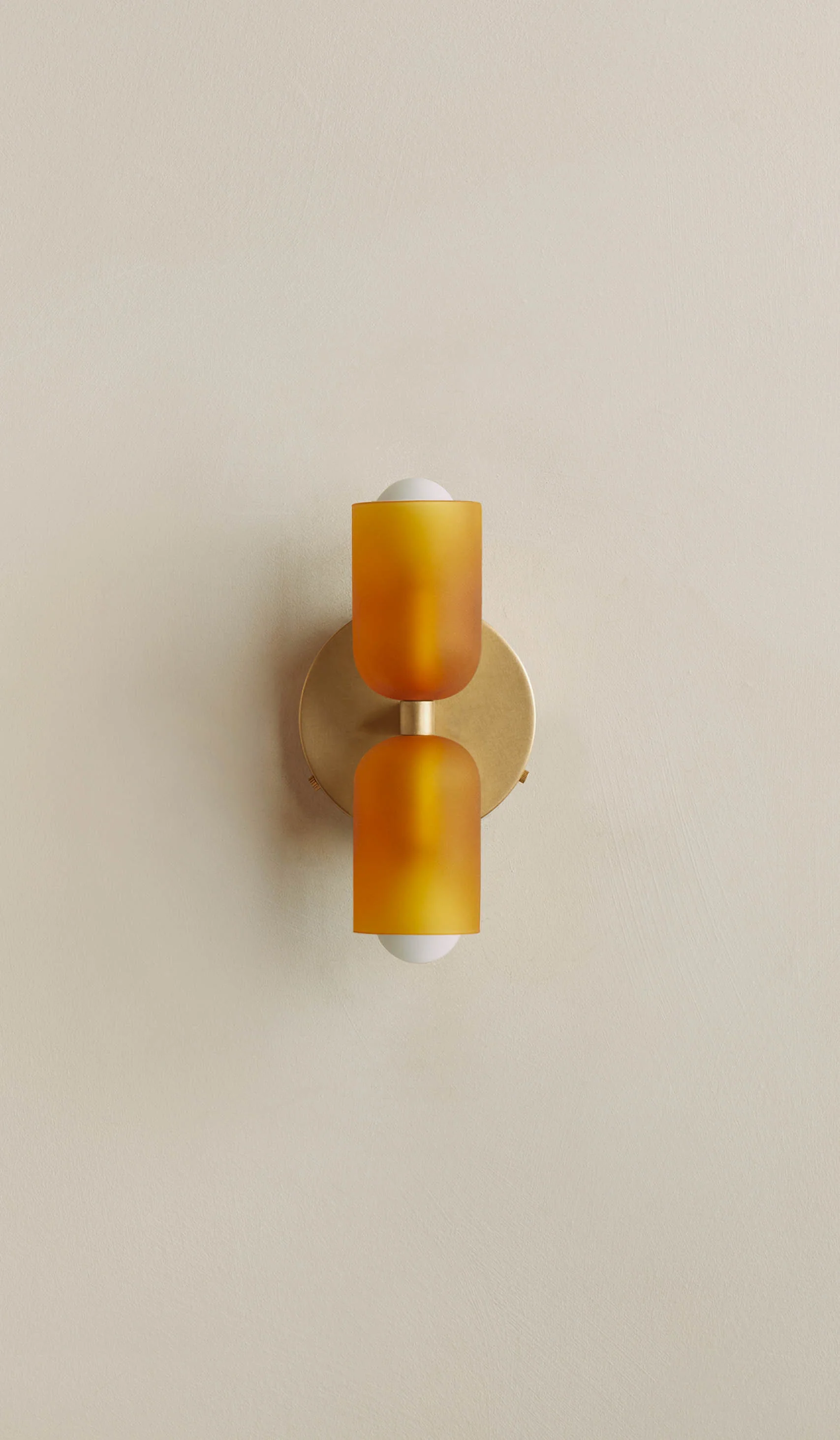 In Common With Sandblasted Amber Glass Up Down Sconce - Image 5