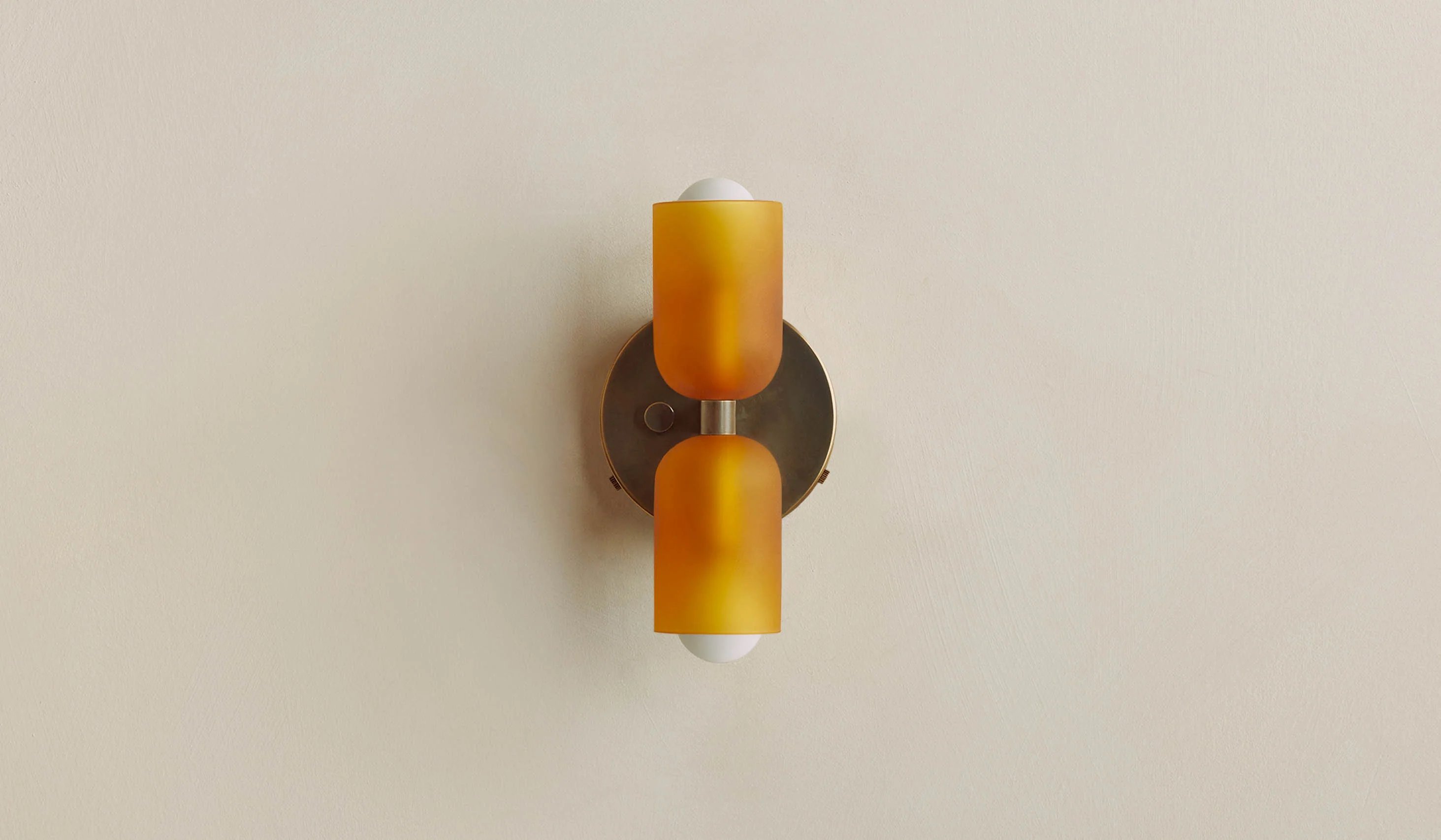 In Common With Sandblasted Amber Glass Up Down Sconce - Image 7