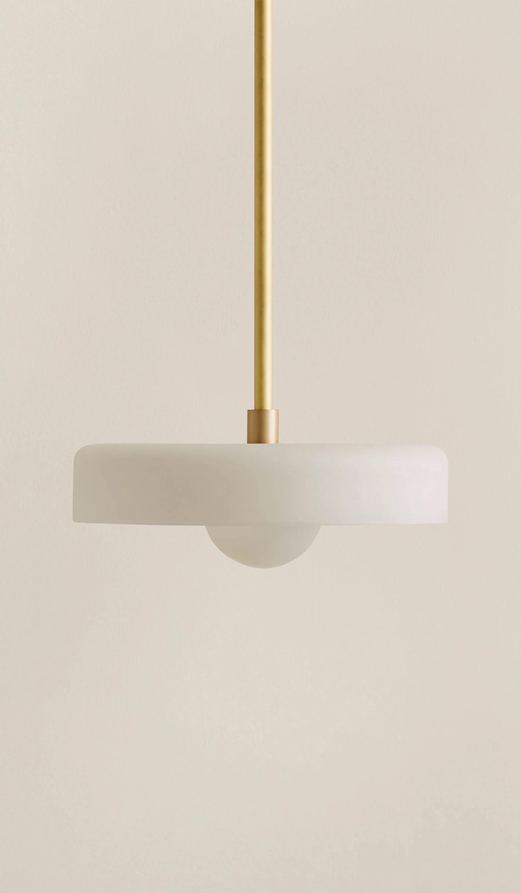 In Common With Sandblasted White Glass Disc Pendant - Image 11
