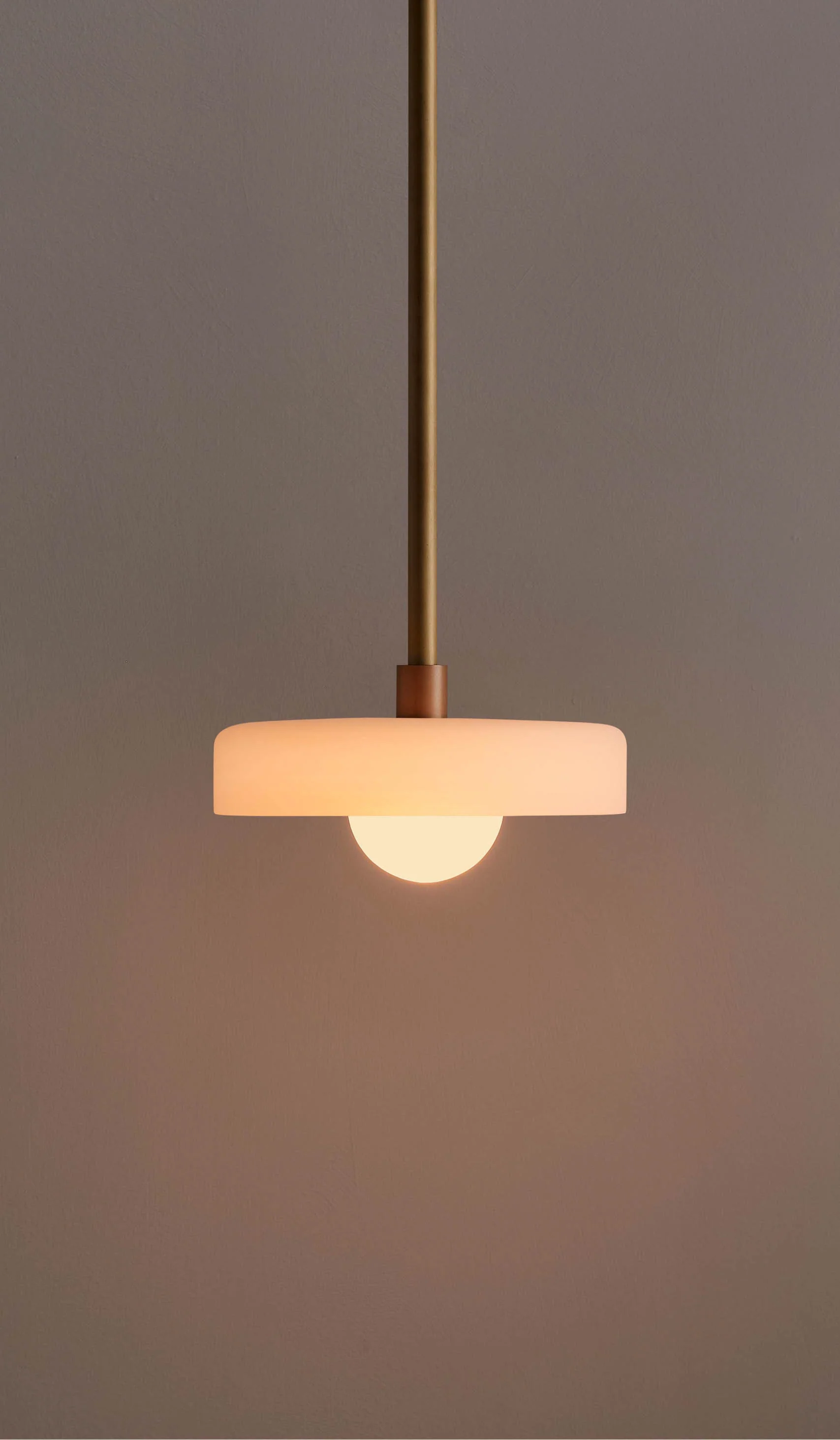 In Common With Sandblasted White Glass Disc Pendant - Image 12