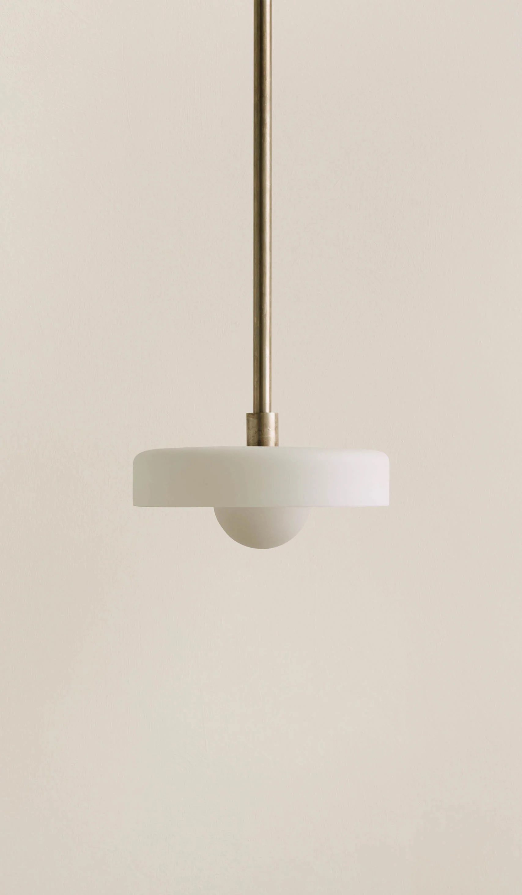 In Common With Sandblasted White Glass Disc Pendant - Image 5