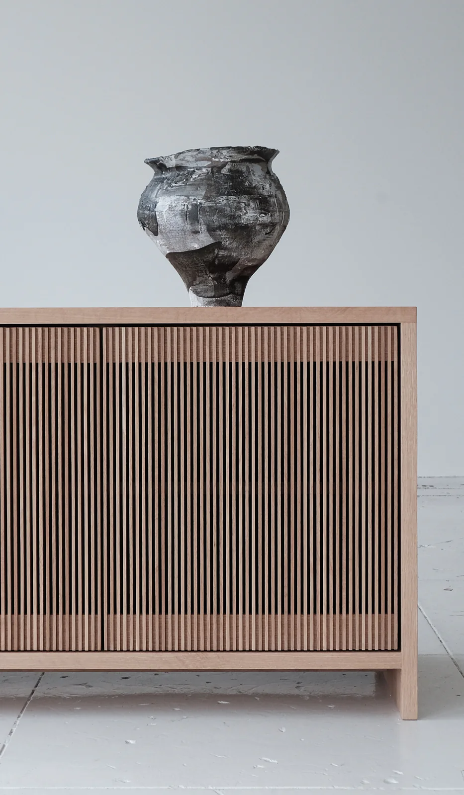Material Oak Slatted Credenza - Image 3
