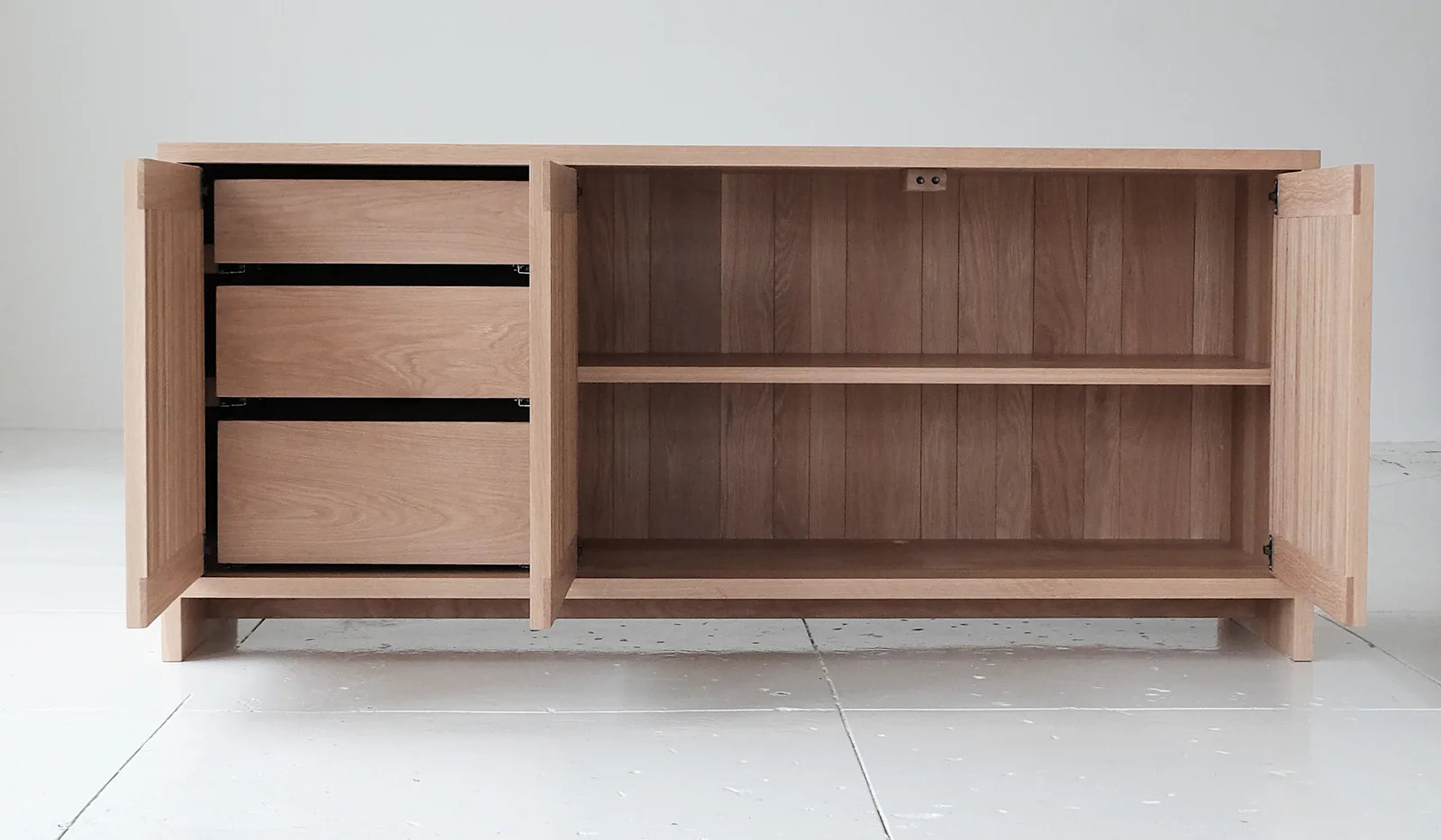 Material Oak Slatted Credenza - Image 4