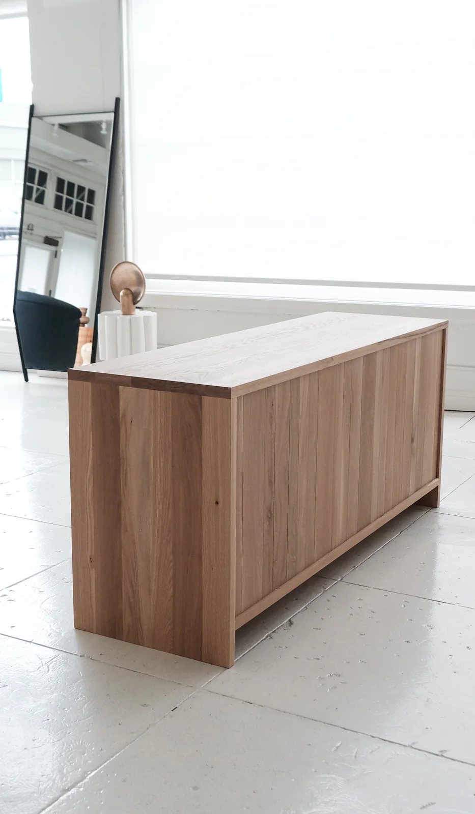 Material Oak Slatted Credenza - Image 6
