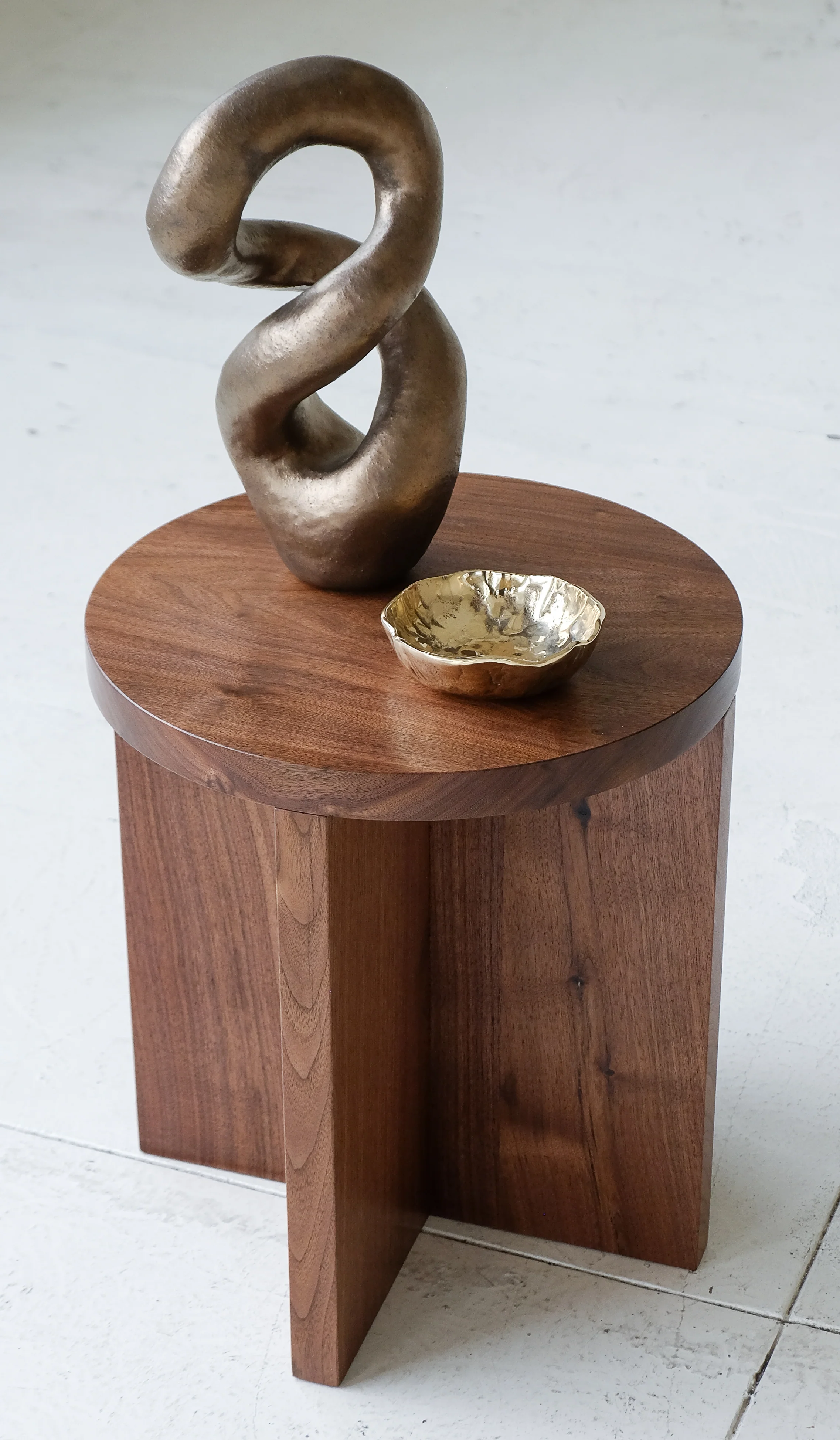 Material Round Wide Foundation Stool / Side Table - Image 6