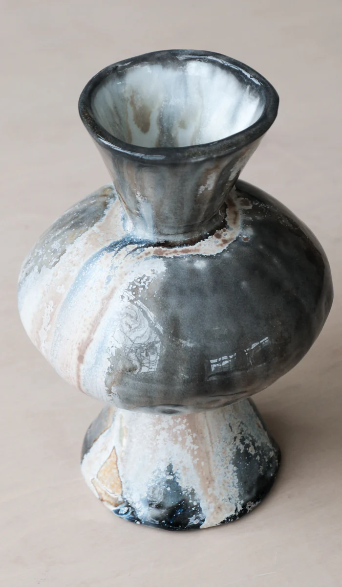 Mondays Soda Fired Bulge Vase No. 2 - Image 5