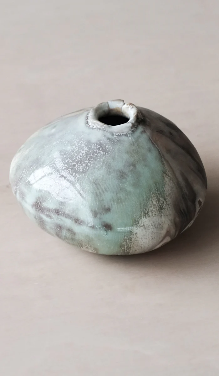 Mondays Soda Fired Mini Moon Vase No. 1 - Image 3
