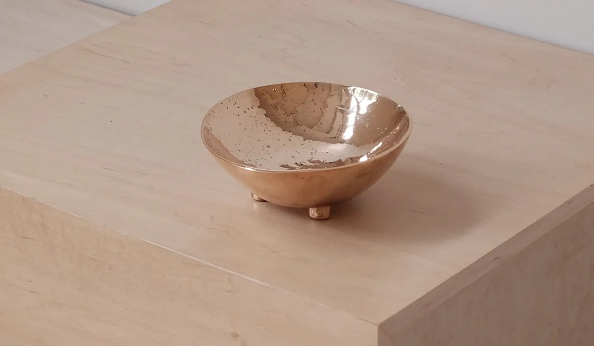 Nancy Pearce Cast Bronze 3 Footed Bowl - Image 4